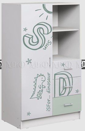 Детский шкаф Алфавит (мята) Комбинированый в Вологде - изображение