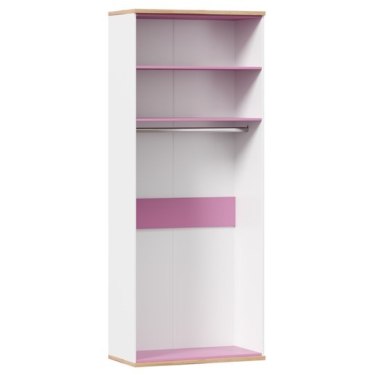 Шкаф двухстворчатый Урбан 528.050, белый/розовый в Вологде - изображение 4