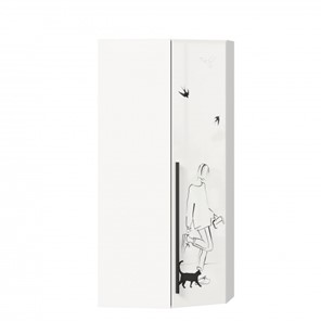 Распашной угловой шкаф Джоли 45 ЛД 535.030, Серый шелк в Вологде