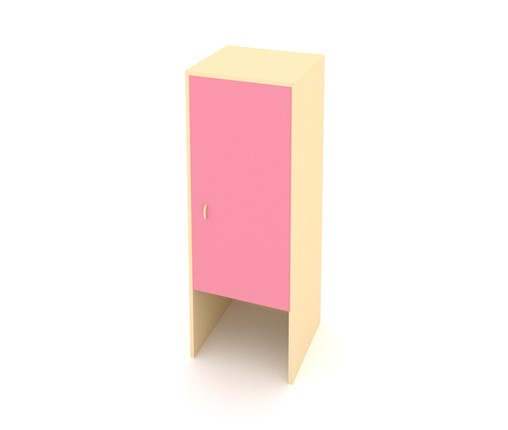 Детский шкаф ДП-2 Беж + Розовый в Вологде - изображение