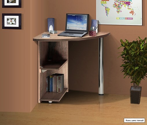 Детский угловой стол В-2, цвет Ясень Шимо темный в Вологде - изображение
