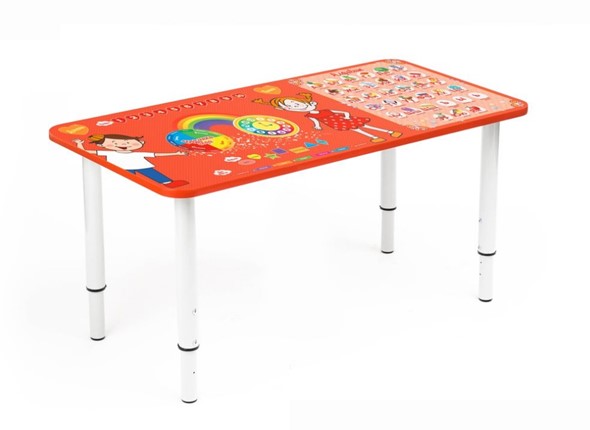 Растущий стол Азбука (Бежевый,Красный,Белый) в Вологде - изображение