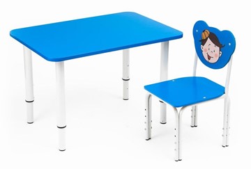 Растущий стол Кузя (Синий,Серый) в Вологде - предосмотр 1