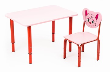 Растущий стол Кузя (Розовый,Красный) в Вологде - предосмотр 1