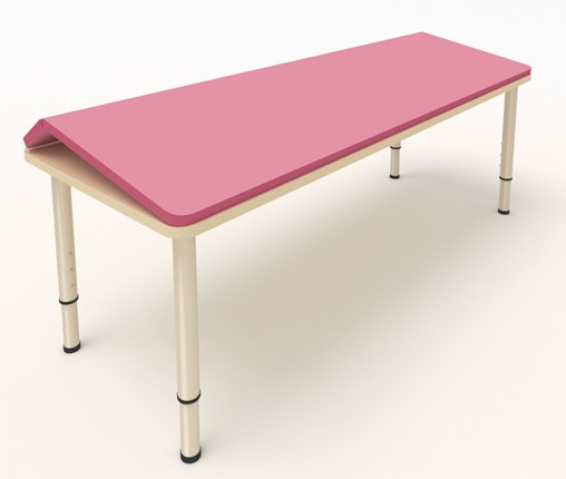 Детский стол с наклонной столешницей ЛДСП Розовый в Вологде - изображение