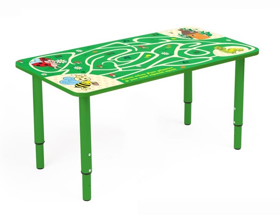 Растущий стол Насекомые (Бежевый,Зеленый) в Вологде - изображение
