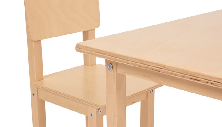 Детский стол и стул POLINI Kids Simple 105 S Натуральный в Вологде - изображение 2