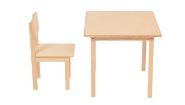 Детский стол и стул POLINI Kids Simple 105 S Натуральный в Вологде - предосмотр