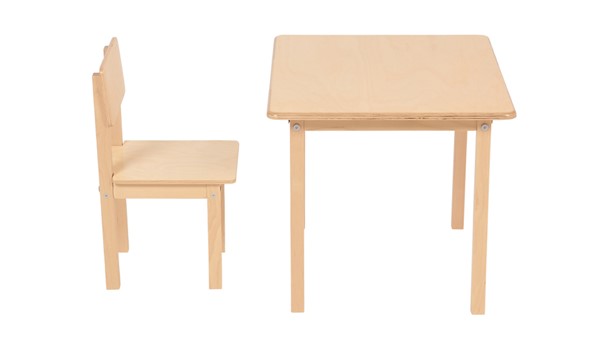 Детский стол и стул POLINI Kids Simple 105 S Натуральный в Вологде - изображение