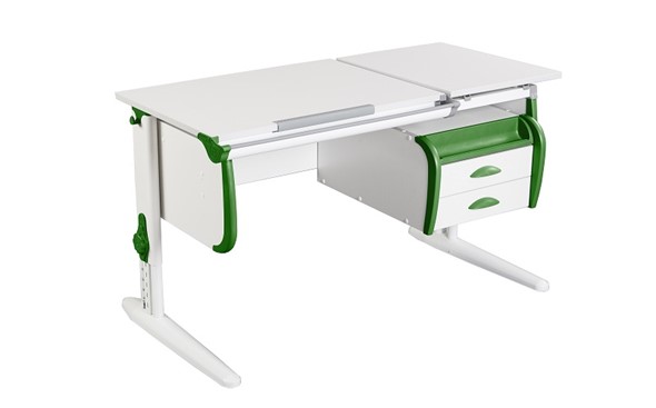 Растущий стол 1/75-40 (СУТ.25) + Tumba 3  белый/белый/Зеленый в Вологде - изображение