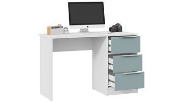 Письменный стол Марли Тип 1 (Белый/Серо-голубой) в Вологде - предосмотр 1