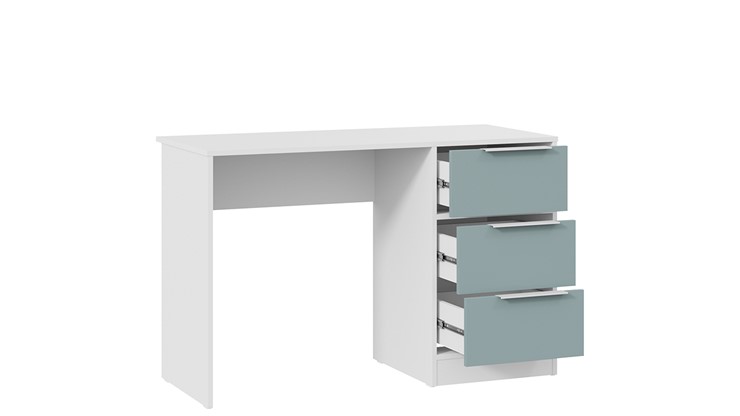 Письменный стол Марли Тип 1 (Белый/Серо-голубой) в Вологде - изображение 3