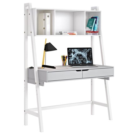 Стол с ящиками высокий POLINI Kids Mirum 1445 Серый / Белый в Вологде - изображение
