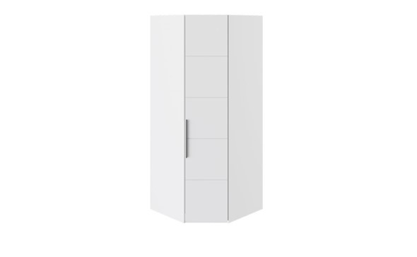 Распашной шкаф угловой Наоми, цвет Белый глянец, Джут СМ-208.07.06 в Вологде - изображение