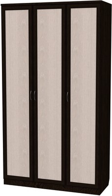 Распашной шкаф 106 3-х створчатый, цвет Венге в Вологде - изображение
