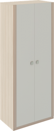 Шкаф двухстворчатый Глэдис М22 (Шимо светлый/Белый текстурный) в Вологде - изображение
