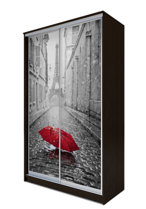 Шкаф 2-х створчатый 2400х1200х620, Париж, зонтик ХИТ 24-12-77-02 Венге Аруба в Вологде - изображение