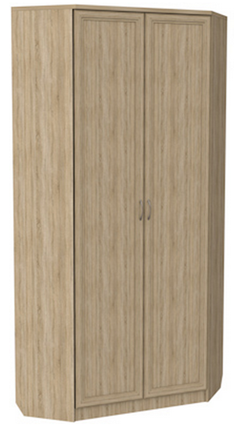 Распашной шкаф 401 угловой со штангой, цвет Дуб Сонома в Вологде - изображение