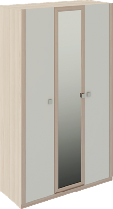 Распашной шкаф Глэдис М23 (Шимо светлый/Белый текстурный) в Вологде - изображение