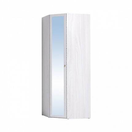Распашной шкаф угловой Sherlock 63+ фасад зеркало, Ясень Анкор светлый в Вологде - изображение
