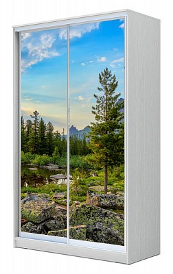 Шкаф 2-х дверный Хит-24-4-12/2-77-30, 2400х1200х420, Природа Белый в Вологде - изображение
