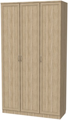 Распашной шкаф 106 3-х створчатый, цвет Дуб Сонома в Вологде - изображение