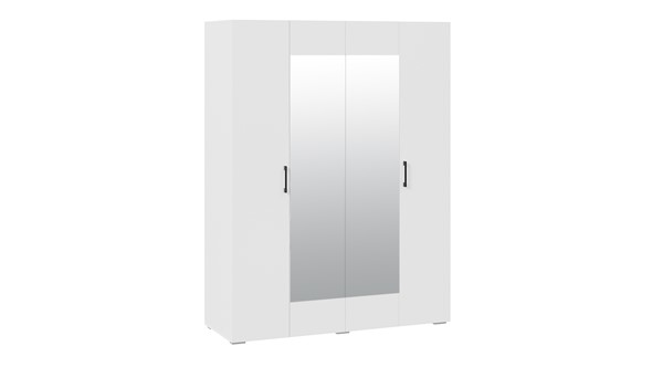 Шкаф 4-створчатый с зеркалом Нео (Белый) в Вологде - изображение