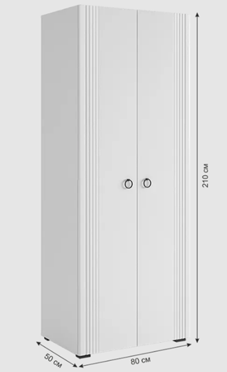 Распашной шкаф Ева 102.01 (белое дерево/белый матовый) в Вологде - изображение 8