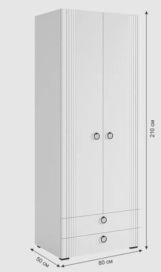 Шкаф распашной Ева 103.01 (белое дерево/белый матовый) в Вологде - изображение 10