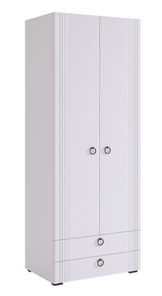 Шкаф распашной Ева 103.01 (белое дерево/белый матовый) в Вологде - изображение
