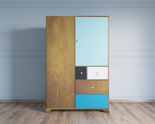 Шкаф двухстворчатый Aquarelle с ящиками (RE-45) в Вологде - изображение