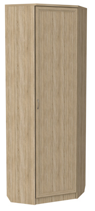 Распашной шкаф 402 угловой со штангой, цвет Дуб Сонома в Вологде - изображение