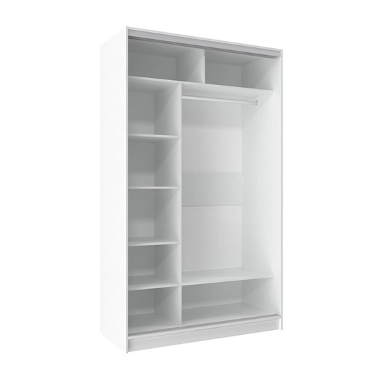 Шкаф 1350 Домашний Зеркало/ЛДСП, Белый в Вологде - изображение 1