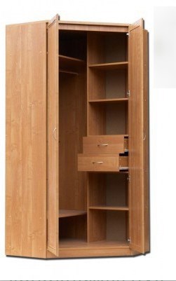 Распашной шкаф 403 несимметричный, цвет Венге в Вологде - изображение 1