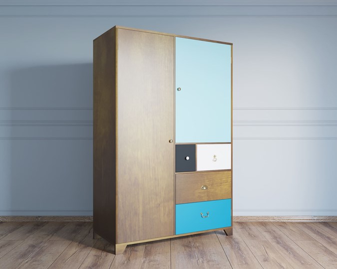 Шкаф двухстворчатый Aquarelle с ящиками (RE-45) в Вологде - изображение 1