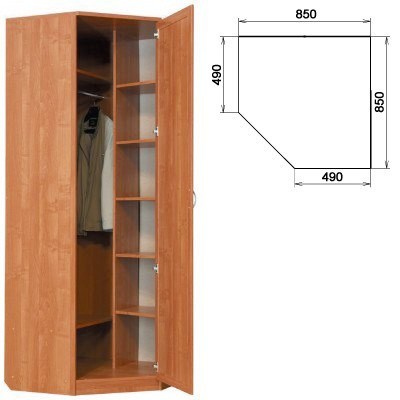 Распашной шкаф 400 угловой, цвет Дуб Сонома в Вологде - изображение 1