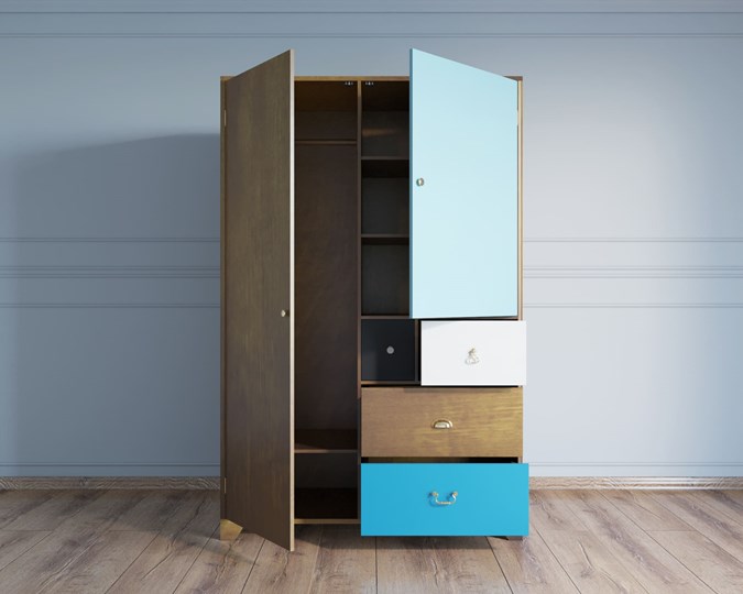 Шкаф двухстворчатый Aquarelle с ящиками (RE-45) в Вологде - изображение 2