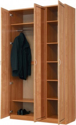 Распашной шкаф 106 3-х створчатый, цвет Венге в Вологде - изображение 1