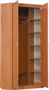 Распашной шкаф 401 угловой со штангой, цвет Дуб Сонома в Вологде - предосмотр 1