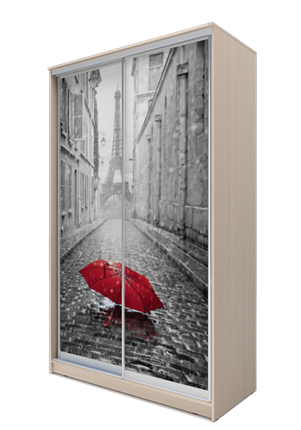 Шкаф 2-х дверный 2400х1682х620, Париж, зонтик ХИТ 24-17-77-02 Ясень Шимо Светлый в Вологде - изображение