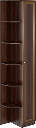Угловой шкаф-стеллаж Беатрис М14 правый (Орех Гепланкт) в Вологде - изображение