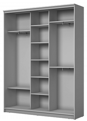 Шкаф 3-х дверный Хит-24-4-20-656-12, 2400х2014х420, пескоструй "Ромб" Белая Шагрень в Вологде - изображение 1