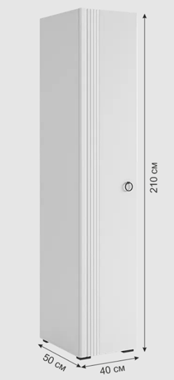 Однодверный шкаф Ева 100.01 (белое дерево/белый матовый) в Вологде - изображение 11