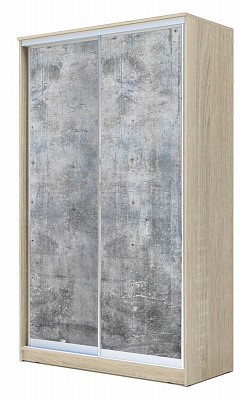 Шкаф 2-х дверный Хит-22-12-77-22, 2200х1200х620, Бетон Дуб сонома в Вологде - изображение