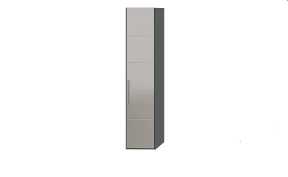 Шкаф Наоми с зеркальной дверью правый, цвет Фон серый, Джут  СМ-208.07.02 R в Вологде - изображение