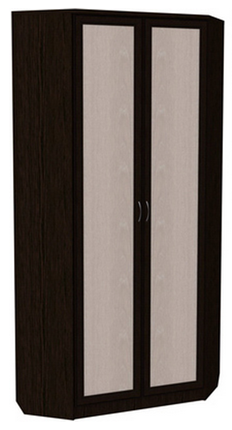 Распашной шкаф 401 угловой со штангой, цвет Венге в Вологде - изображение