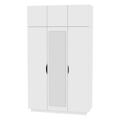 Шкаф распашной Аврора (H21 М) 2322х1351х540 Белый в Вологде - изображение