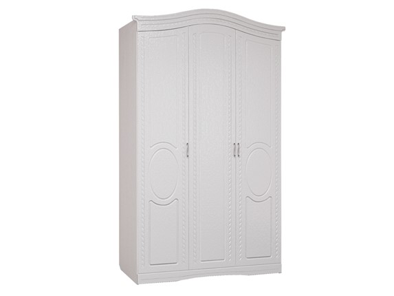 Шкаф трехдверный Гертруда, М2, белая лиственница/ясень жемчужный в Вологде - изображение