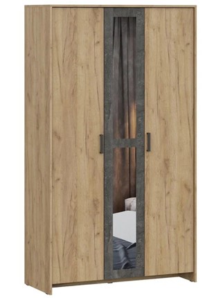 Шкаф 3х-дверный МСП-1, дуб золотой/камень темный в Вологде - изображение