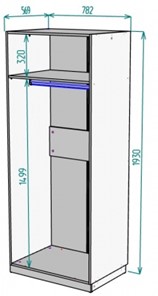 Шкаф двухдверный Arvid H235 (ЯАС) в Вологде - предосмотр 1